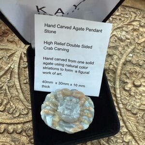 Hand Carved agate pendant